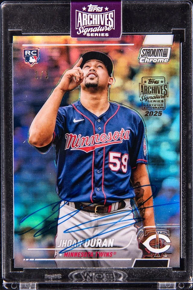 2025 Topps Archives Signature Series Jhoan Duran 22 Stadium Club Chrome #328 card image
