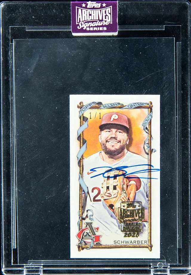 2025 Topps Archives Signature Series Kyle Schwarber 23 Allen & Ginter #22 card image