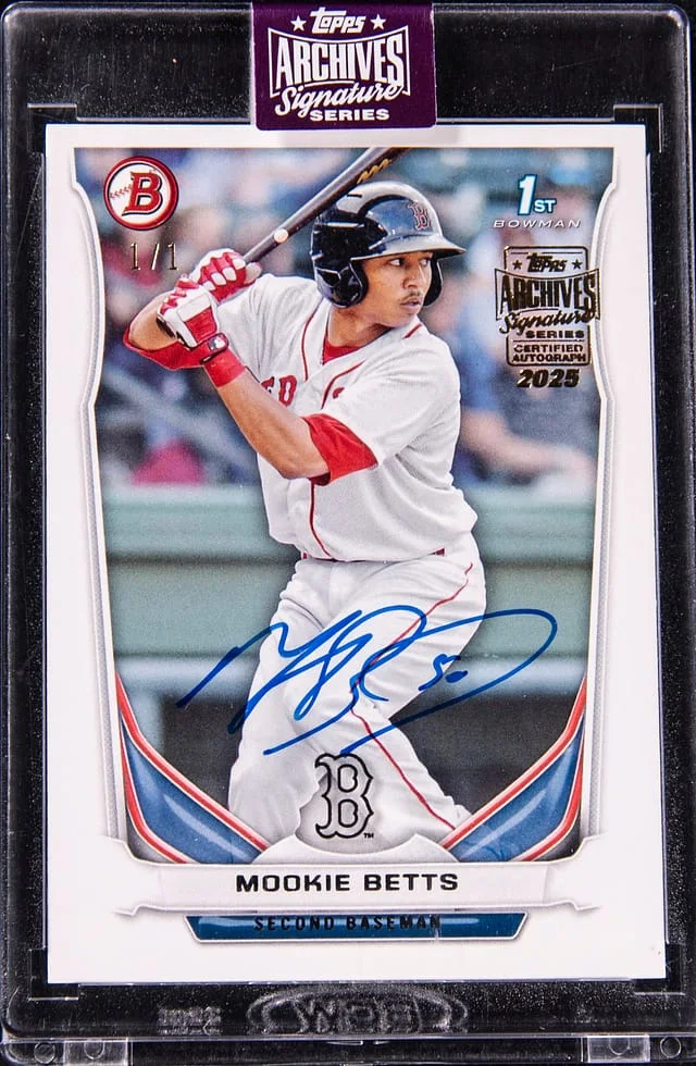 2025 Topps Archives Signature Series Mookie Betts 2014 Bowman #BP109 card image