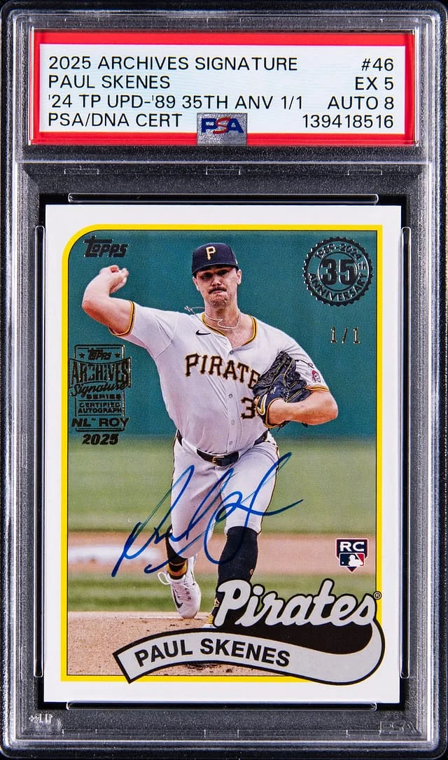 2025 Topps Archives Signature Series Paul Skenes 24 Topps Update '89 35th Anniversary #46 card image