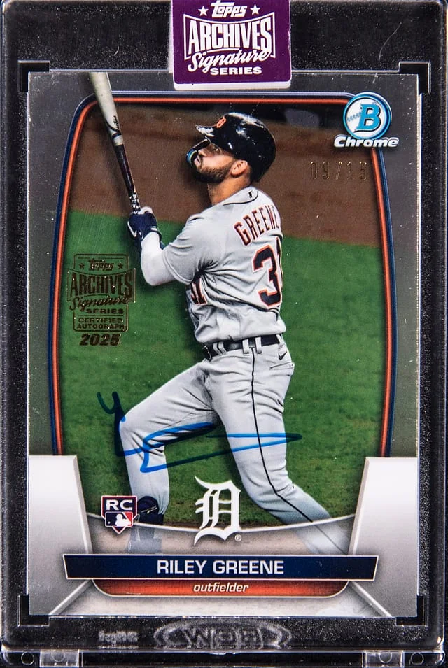 2025 Topps Archives Signature Series Riley Greene 23 Bowman Chrome #29 card image