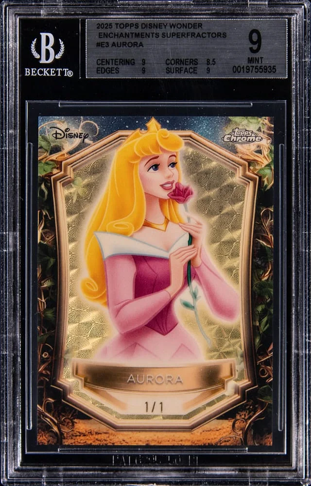 2025 Topps Aurora Disney Wonder Enchantments SuperFractor #E-3 card image