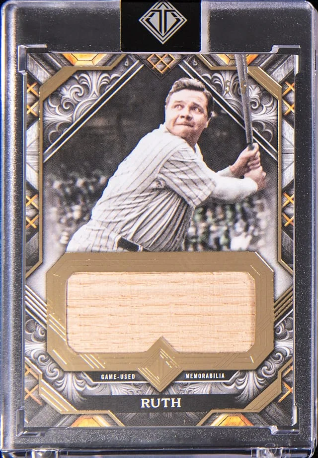 2025 Topps Babe Ruth Relic Card - Topps Encased Transcendent Legendary Relic #TCLR-BR card image