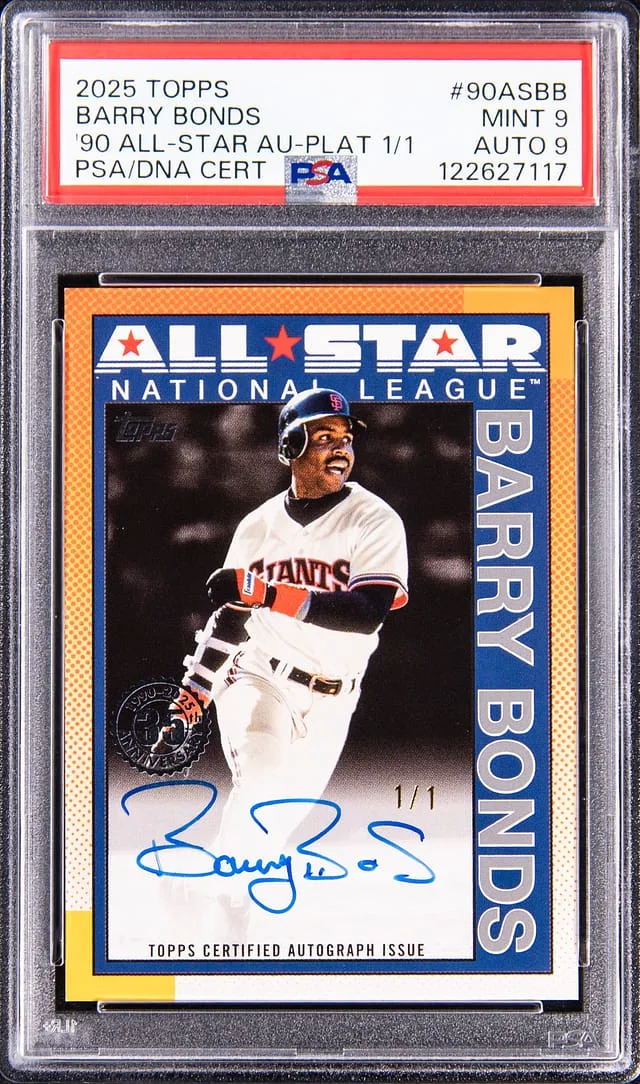 2025 Topps Barry Bonds 90 All-Star Autograph Platinum #90ASBB card image