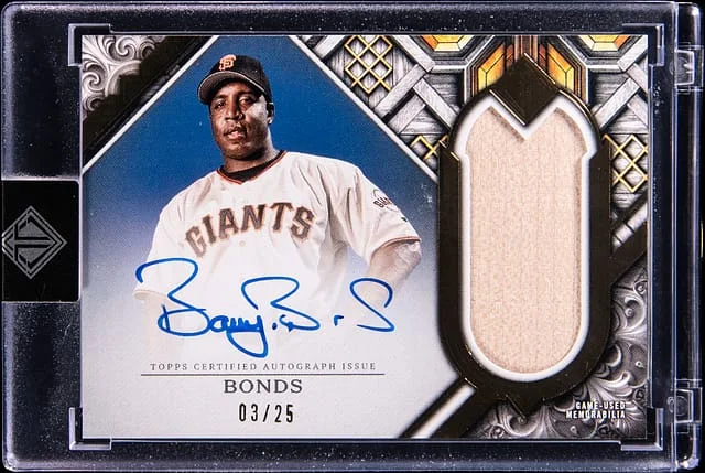 2025 Topps Barry Bonds Transcendent Autograph Relic #TCAR-BB card image