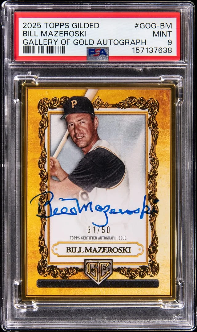 2025 Topps Bill Mazeroski Gilded Collection Gallery Of Gold Autograph #GOG-BM card image