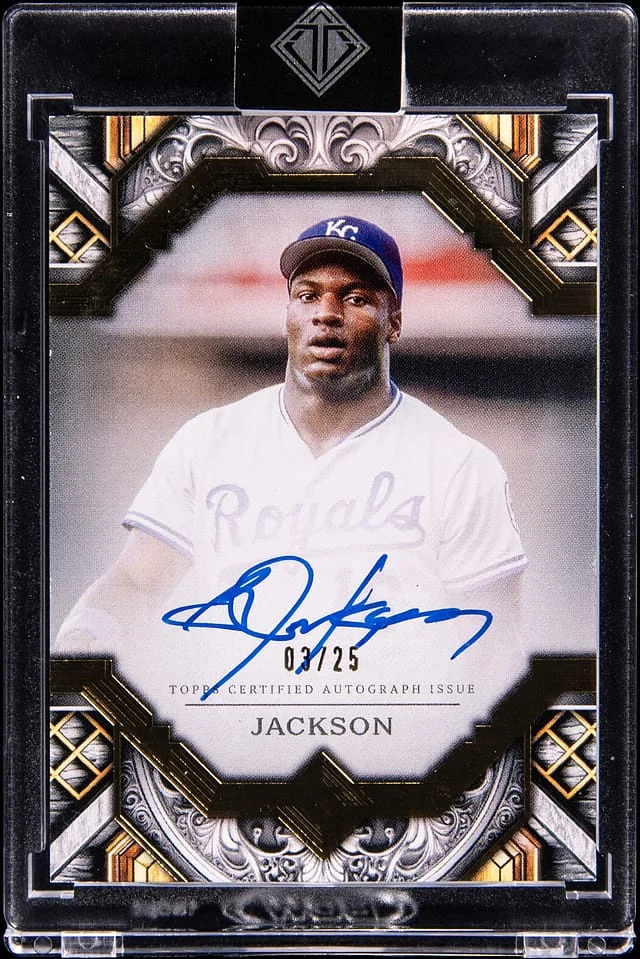 2025 Topps Bo Jackson Transcendent Collection Gold Frame Autographs #TAC-BJ card image