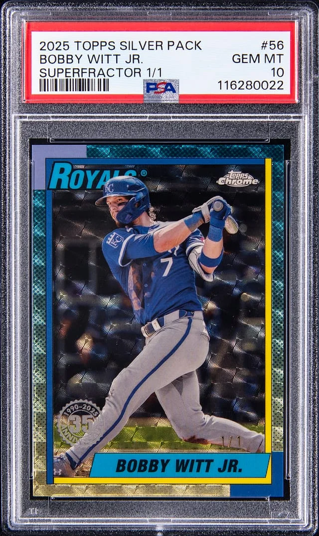 2025 Topps Bobby Witt Jr. Silver Pack SuperFractor #56 card image