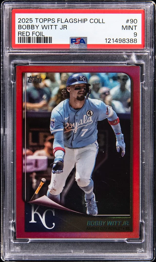 2025 Topps Bobby Witt Jr. Flagship Collection Red Foil #90 card image