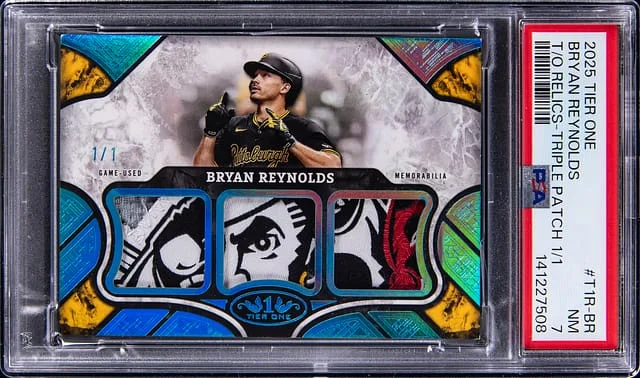 2025 Topps Bryan Reynolds Game-Used Tier One Relics Triple Patches #T1R-BR card image
