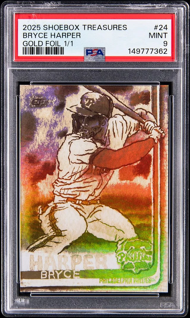 2025 Topps Bryce Harper Shoebox Treasures Gold Foil #24 card image