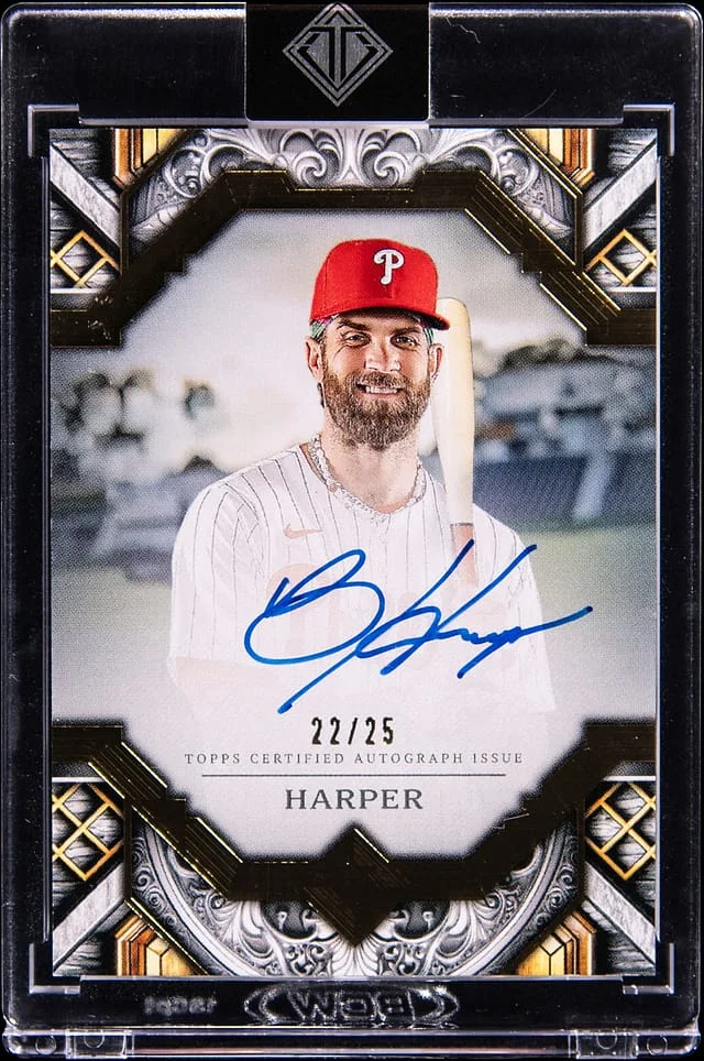 2025 Topps Bryce Harper Transcendent Collection Gold Frame Autographs #TAC-BH card image