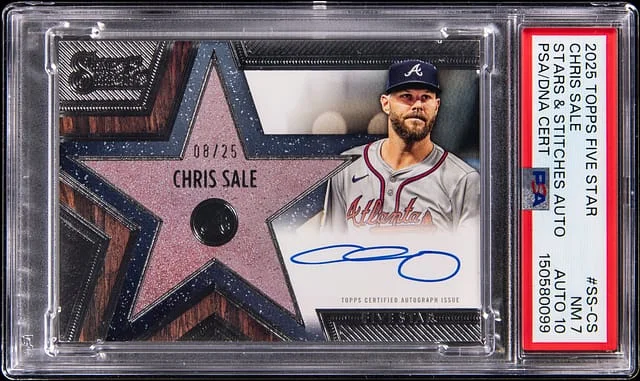 2025 Topps Chris Sale Five Star Stars & Stitches Autograph #SS-CS card image