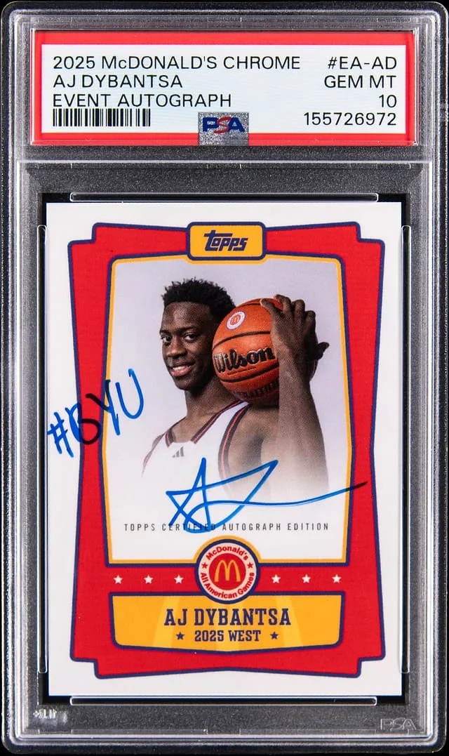 2025 Topps Chrome AJ Dybantsa McDonald's All-American Event Autograph #AE-AD card image
