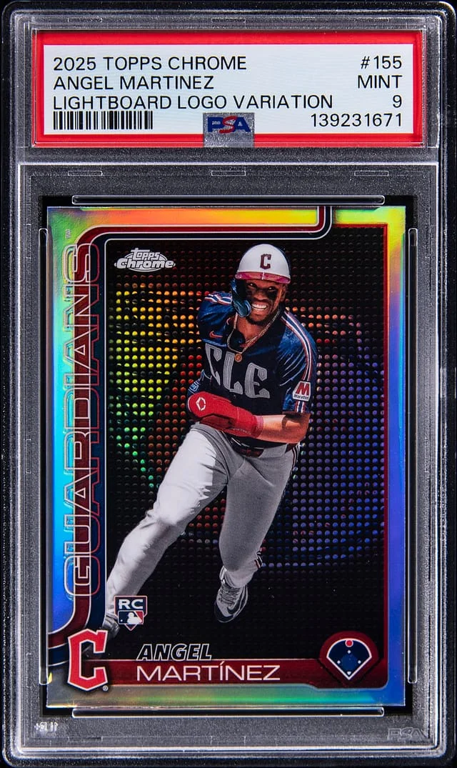 2025 Topps Chrome Angel Martinez Lightboard Logo Variation #155 card image
