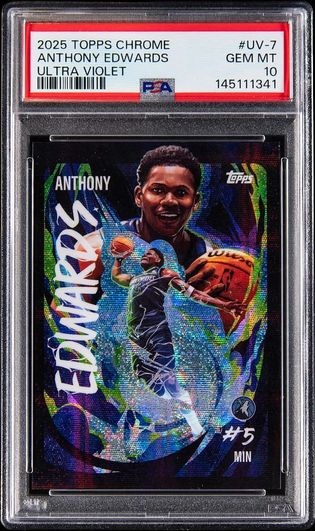 2025 Topps Chrome Anthony Edwards Ultra Violet #UV-7 card image