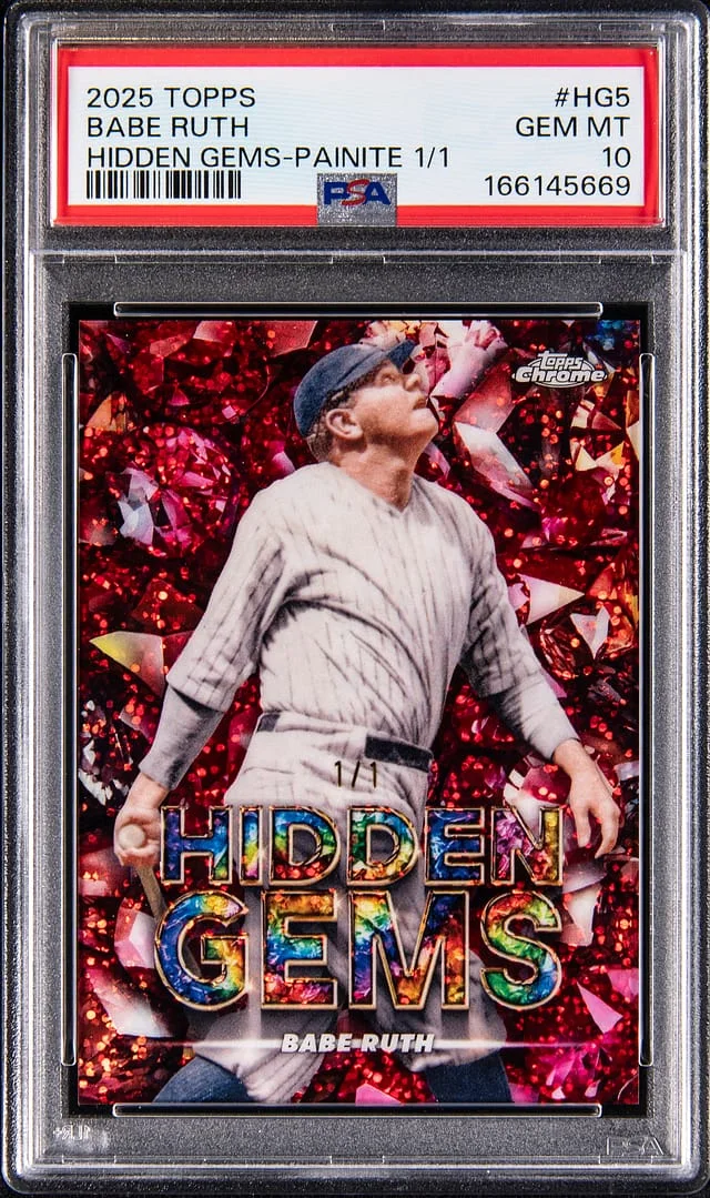 2025 Topps Chrome Babe Ruth Hidden Gems Painite #HG-5 card image