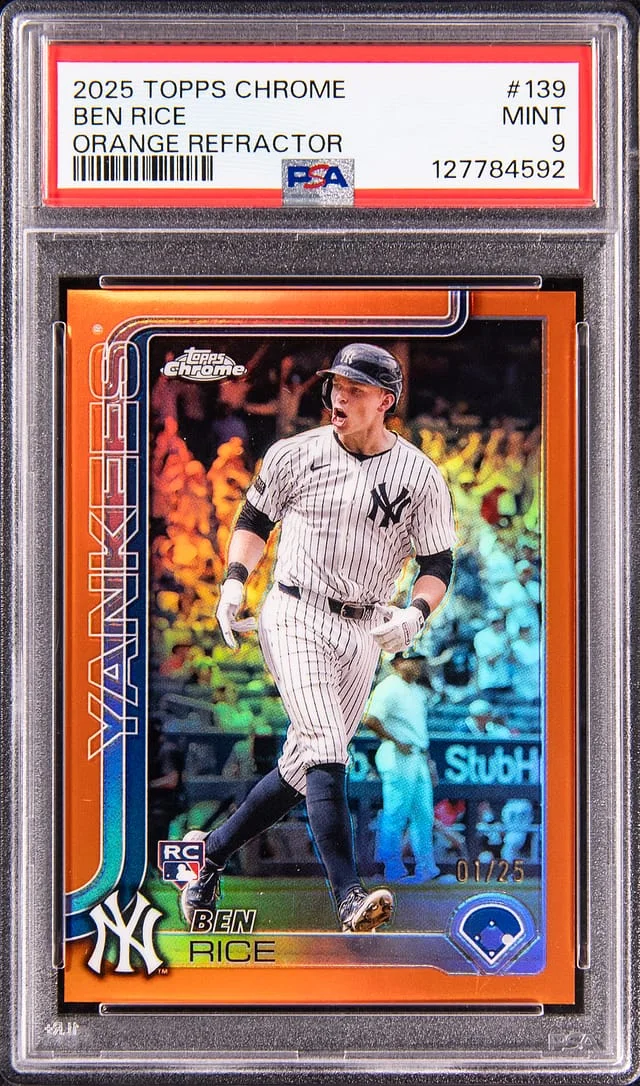 2025 Topps Chrome Ben Rice Red Geometric Refractor #139 card image