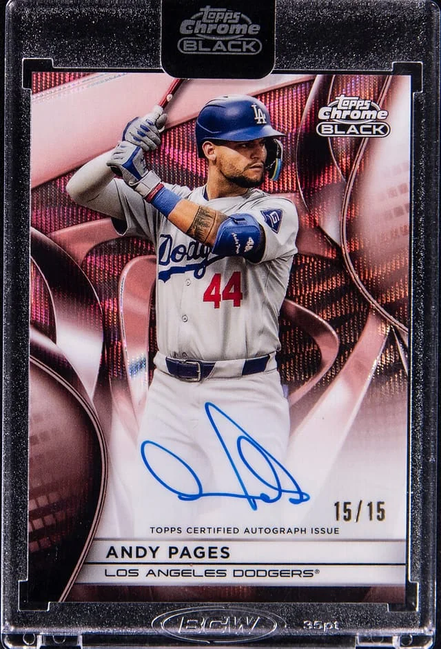 2025 Topps Chrome Black Andy Pages Rose Gold Parallel #CBA-APA card image