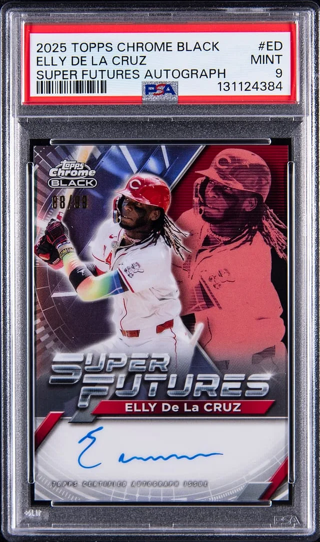 2025 Topps Chrome Black Elly De La Cruz Super Futures Autograph #FSA-ED card image