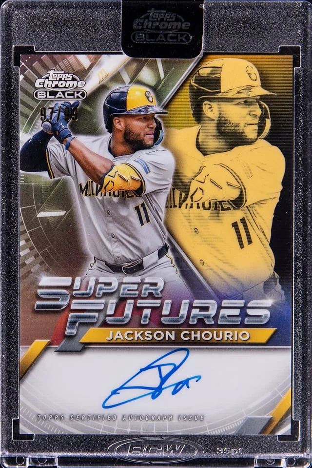 2025 Topps Chrome Black Jackson Chourio Super Futures #FSA-JCH card image