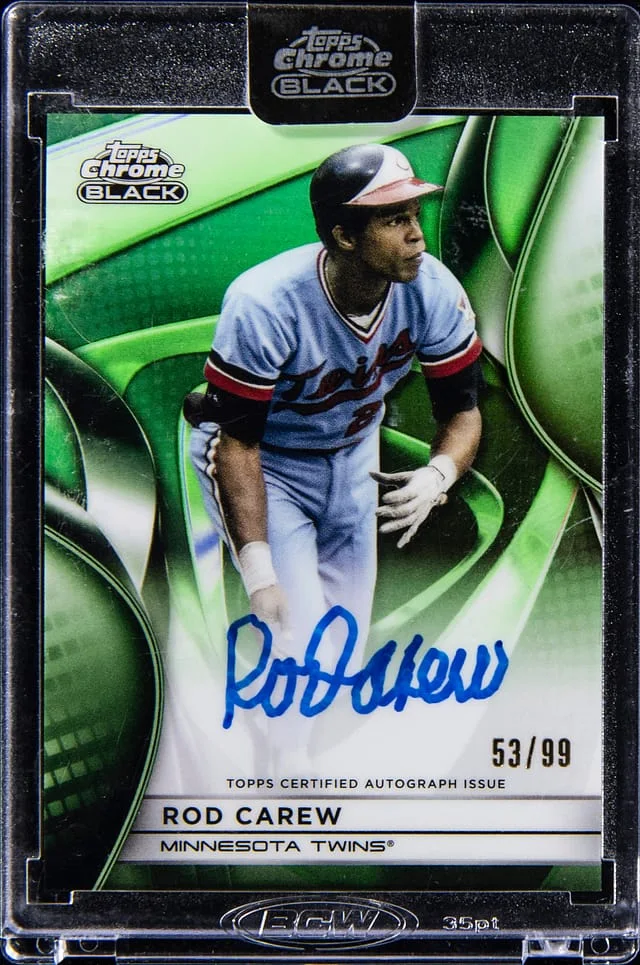 2025 Topps Chrome Black Rod Carew Black Autograph #CBA-RCA card image