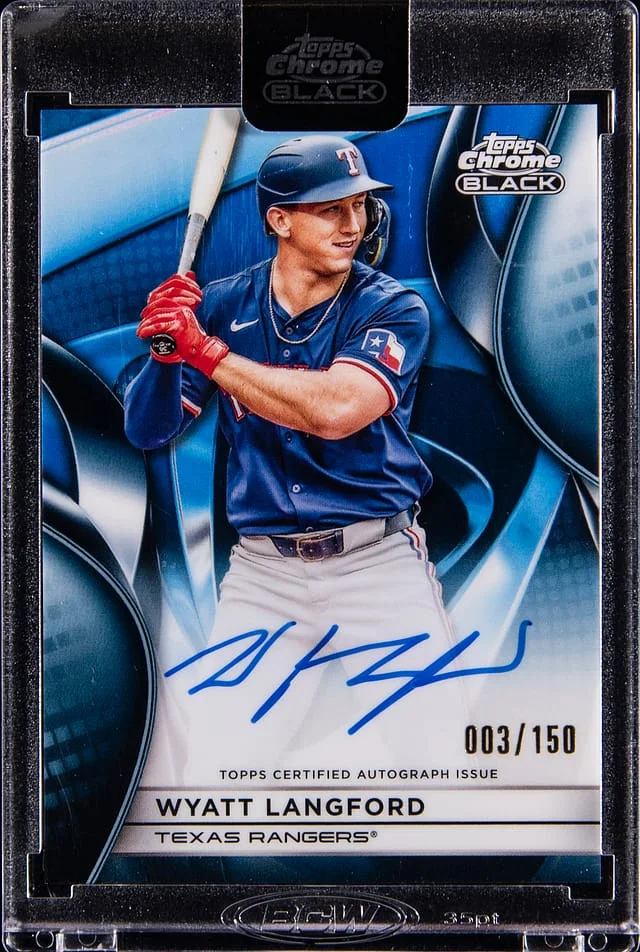 2025 Topps Chrome Black Wyatt Langford Autograph #CBA-WL card image