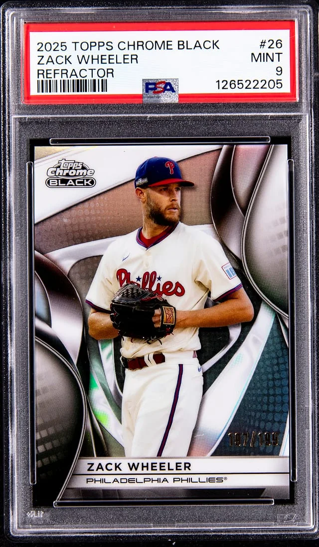 2025 Topps Chrome Black Zack Wheeler Refractor #26 card image