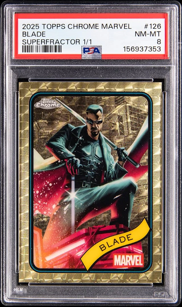 2025 Topps Chrome Blade Marvel SuperFractor #126 card image