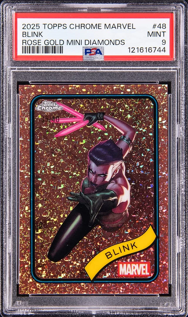 2025 Topps Chrome Blink Marvel Rose Gold Mini Diamonds #48 card image