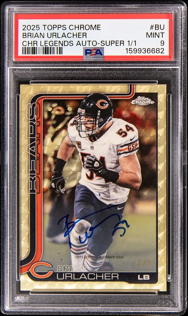 2025 Topps Chrome Brian Urlacher Chrome Legends Autograph SuperFractor #CLA-BU card image
