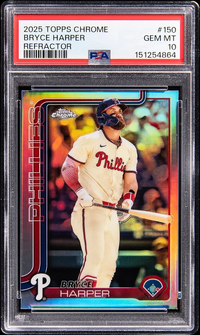 2025 Topps Chrome Bryce Harper Refractor #150 card image