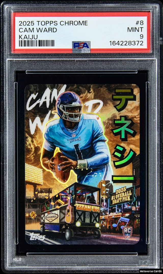 2025 Topps Chrome Cam Ward Kaiju #KAI-8 card image