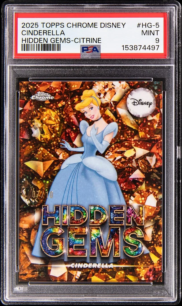 2025 Topps Chrome Cinderella Disney Hidden Gems Citrine #HG-5 card image