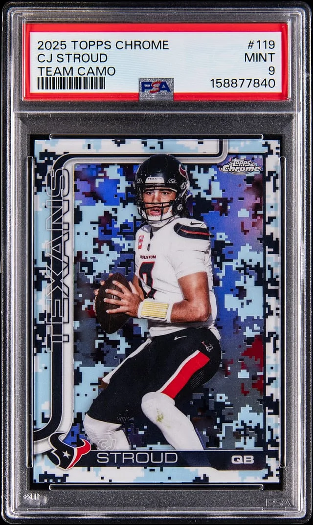 2025 Topps Chrome CJ Stroud Team Camo #119 card image