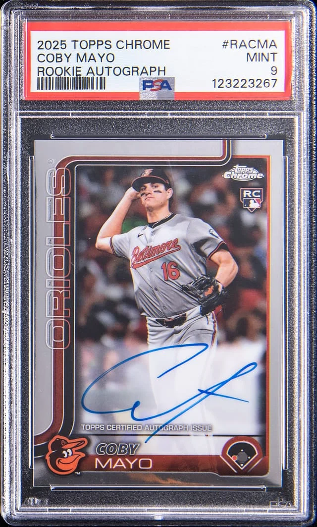 2025 Topps Chrome Coby Mayo Autograph #RA-CMA card image