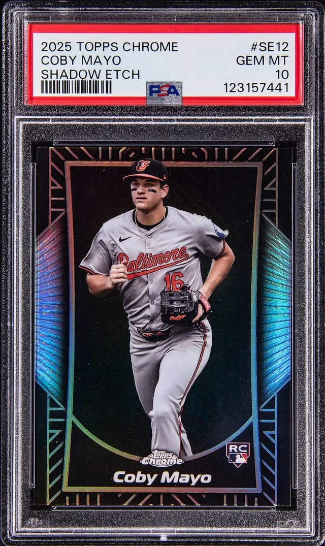 2025 Topps Chrome Coby Mayo Shadow Etch #SE-12 card image