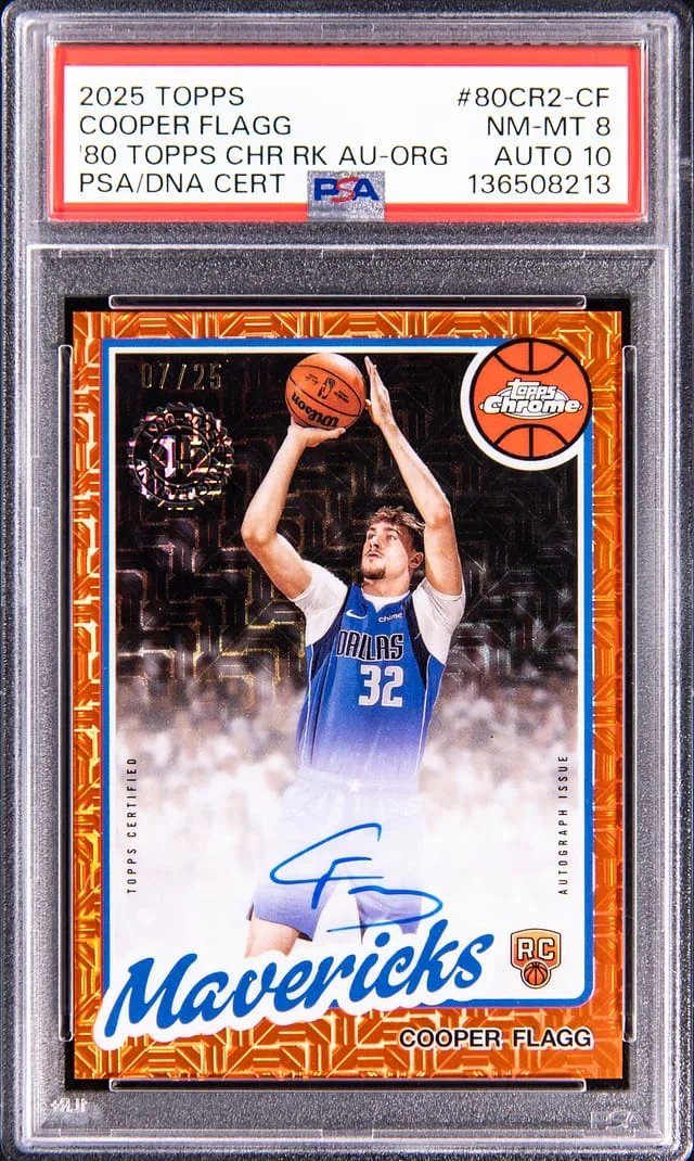 2025 Topps Chrome Cooper Flagg 80 Topps Chrome Autographs Orange #80CR2-CF card image