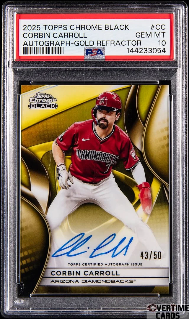 2025 Topps Chrome Corbin Carroll Autograph Gold Refractor #CBA-CC card image