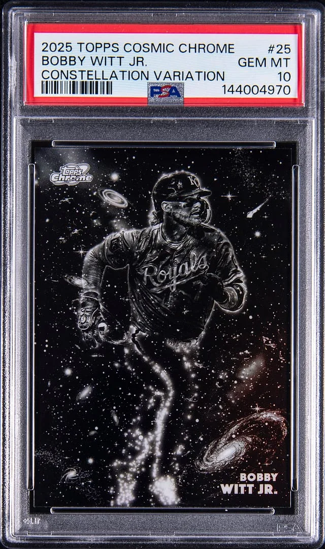 2025 Topps Chrome Cosmic Bobby Witt Jr. Constellation Variation #25 card image