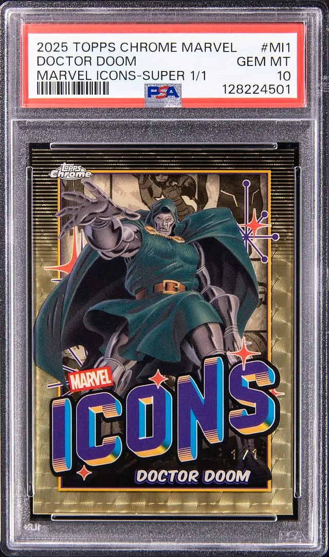 2025 Topps Chrome Doctor Doom Marvel Icons SuperFractor #MI-1 card image