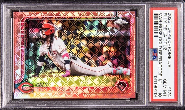 2025 Topps Chrome Elly De La Cruz Edition Variations Rose Gold Refractor #174 card image