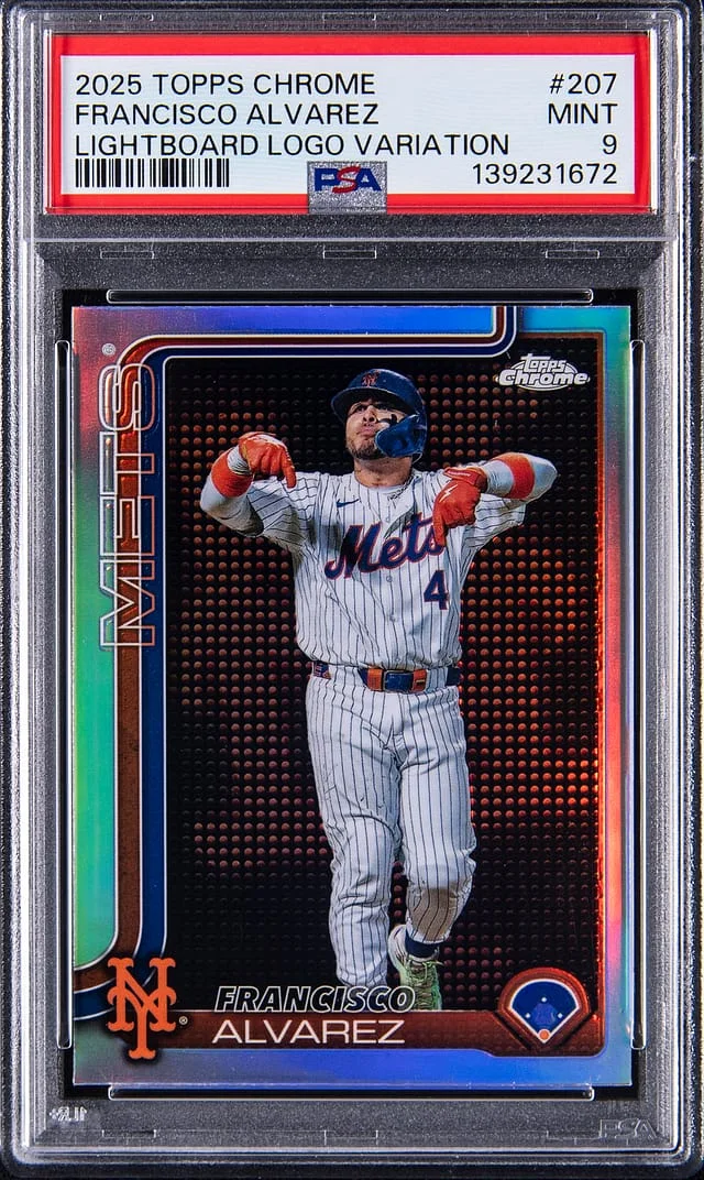 2025 Topps Chrome Francisco Alvarez Lightboard Logo Variation #207 card image