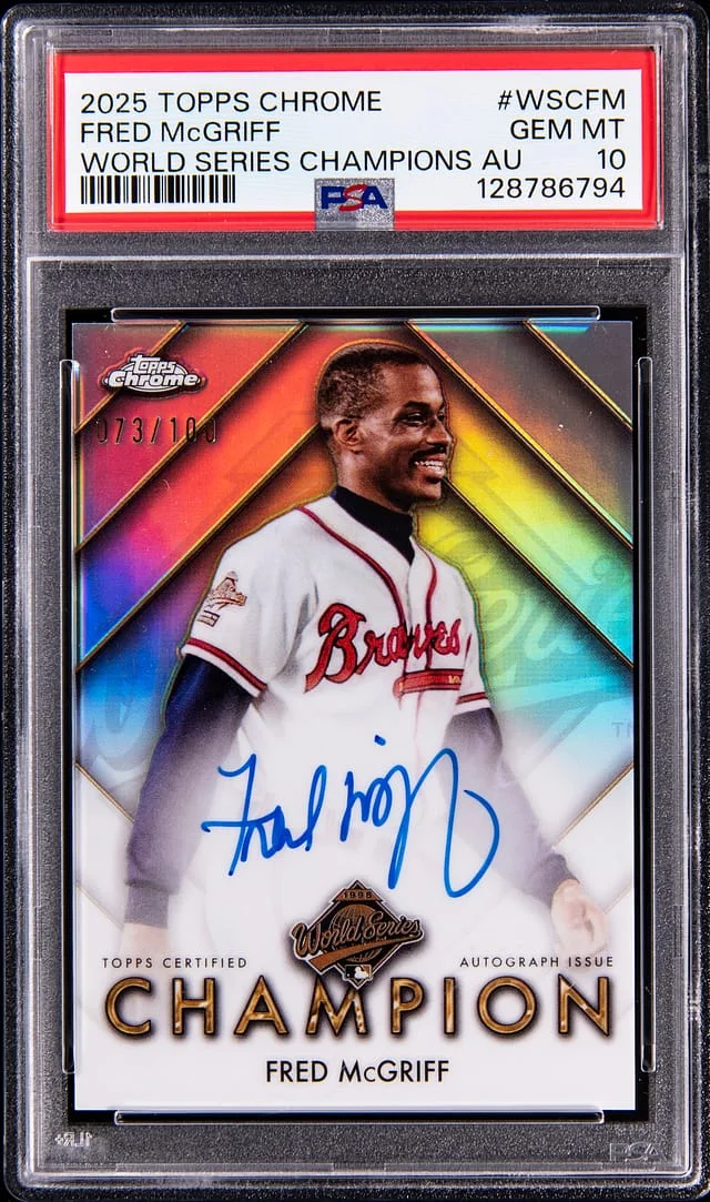 2025 Topps Chrome Fred McGriff World Series Champions Autographs #WSC-FM card image