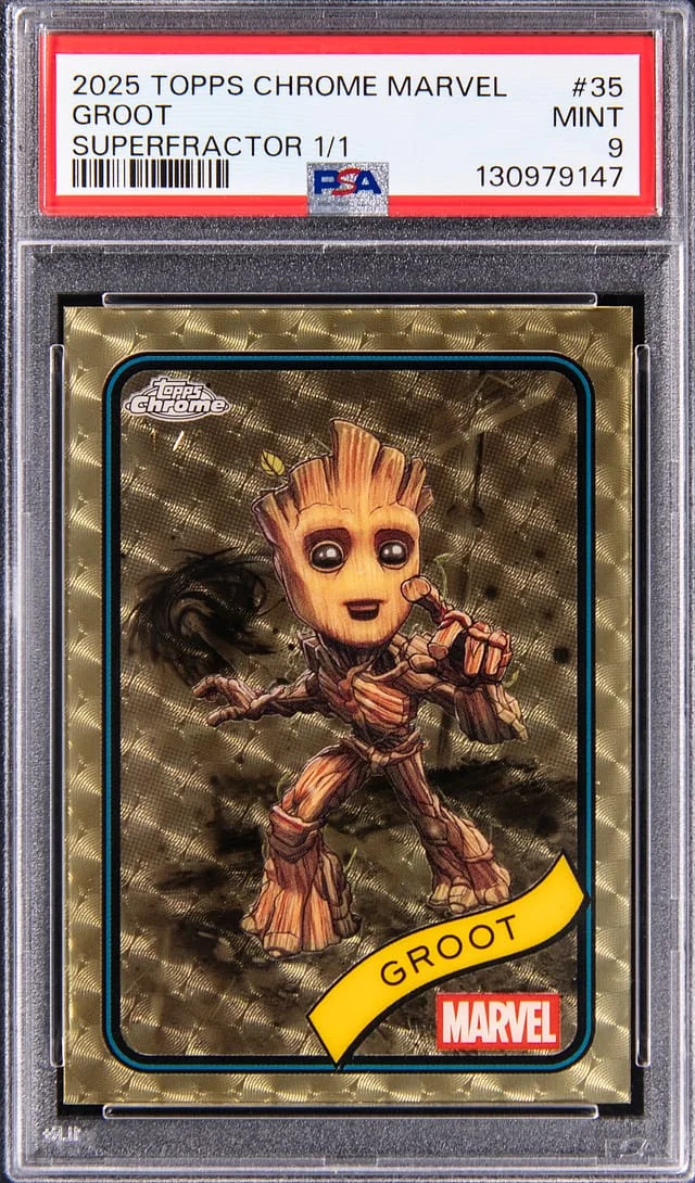 2025 Topps Chrome Groot Marvel SuperFractor #35 card image