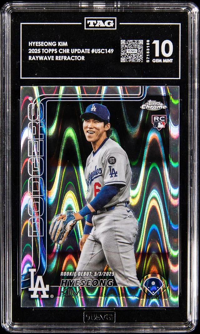 2025 Topps Chrome Hyeseong Kim Raywave Refractor #USC149 card image