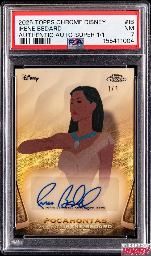 2025 Topps Chrome Irene Bedard (Pocahontas) Disney Authentic Autograph SuperFractor #AA-IB card image