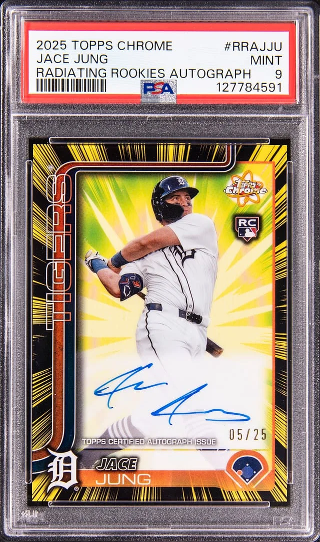 2025 Topps Chrome Jace Jung Radiating Autographs #RRA-JJU card image