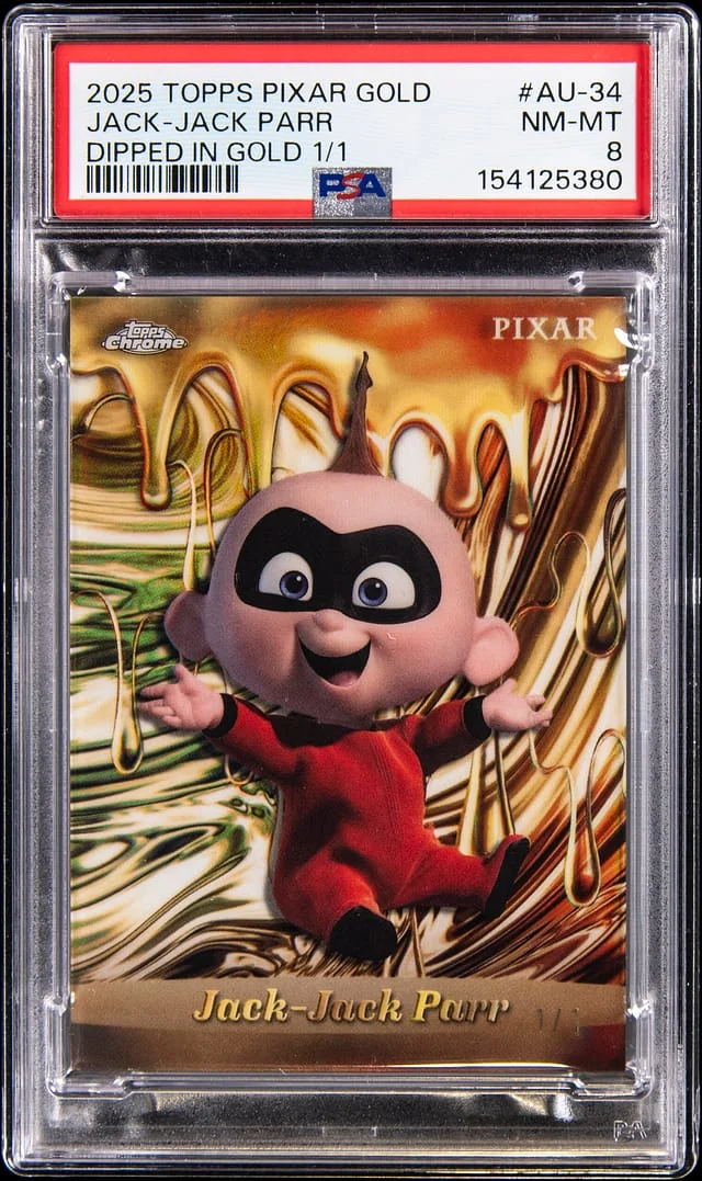 2025 Topps Chrome Jack-Jack Parr (1/1) Pixar Gold Dipped in Gold #AU-34 card image