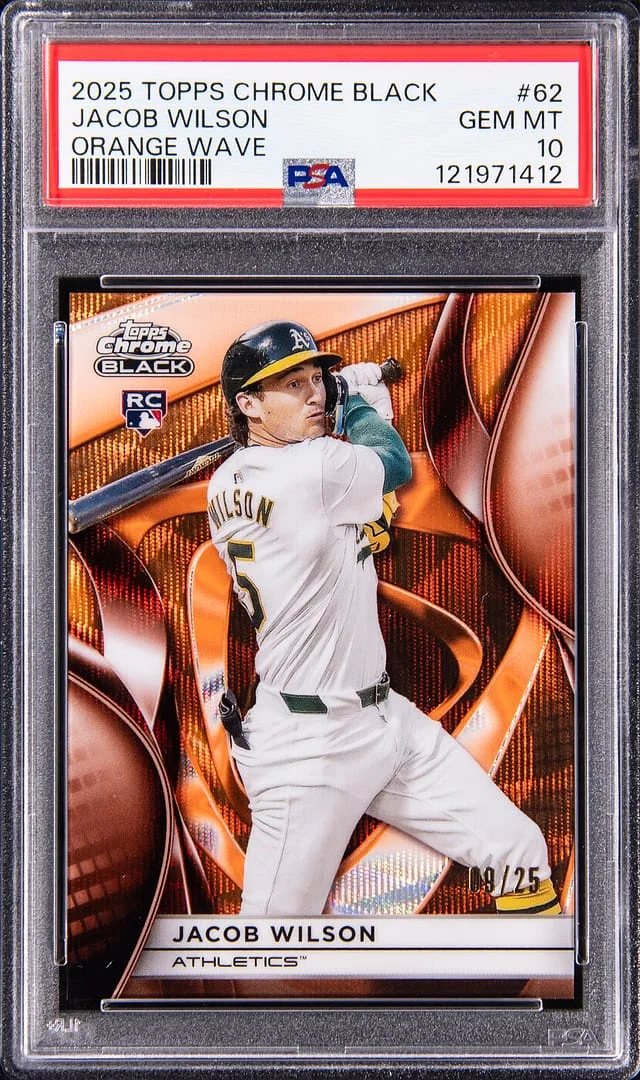 2025 Topps Chrome Jacob Wilson Orange Wave #62 card image